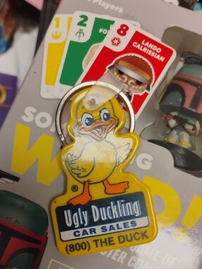 VINTAGE UGLY DUCKLING CAR SALES KEYCHAIN CHARM EXCELLENT CONDITION